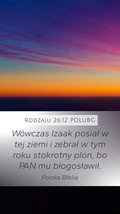 Rodzaju 26:12 POLUBG Bible Verse Image