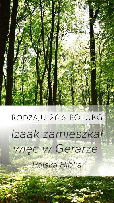 Rodzaju 26:6 POLUBG Bible Verse Image