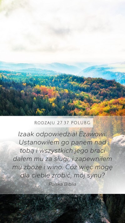 Rodzaju 27:37 POLUBG Bible Verse Image