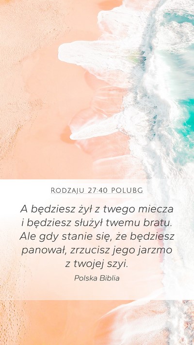Rodzaju 27:40 POLUBG Bible Verse Image