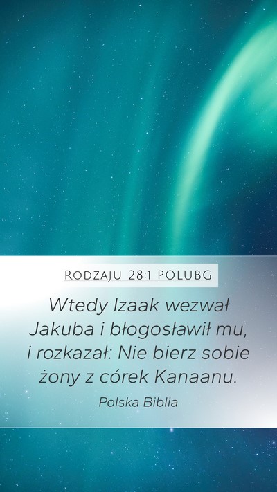 Rodzaju 28:1 POLUBG Bible Verse Image