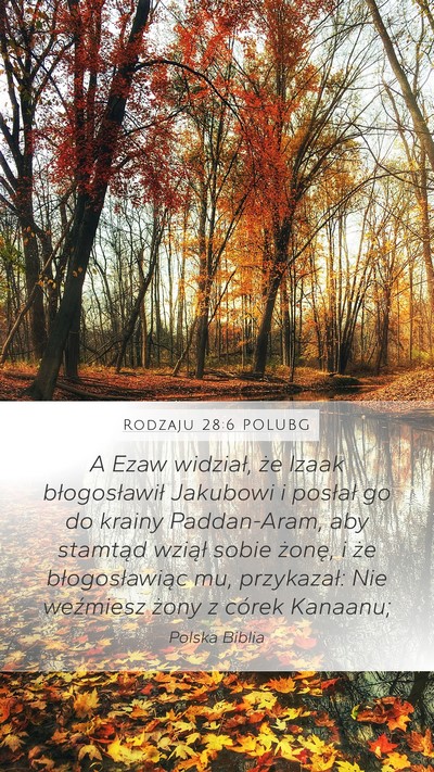 Rodzaju 28:6 POLUBG Bible Verse Image