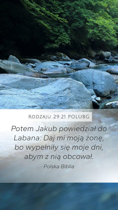 Rodzaju 29:21 POLUBG Bible Verse Image