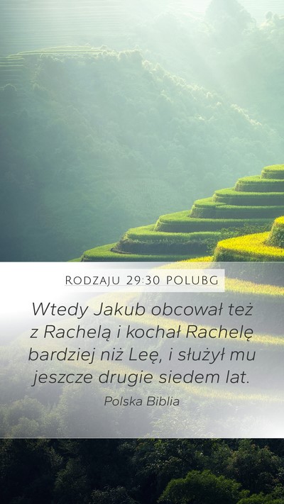 Rodzaju 29:30 POLUBG Bible Verse Image
