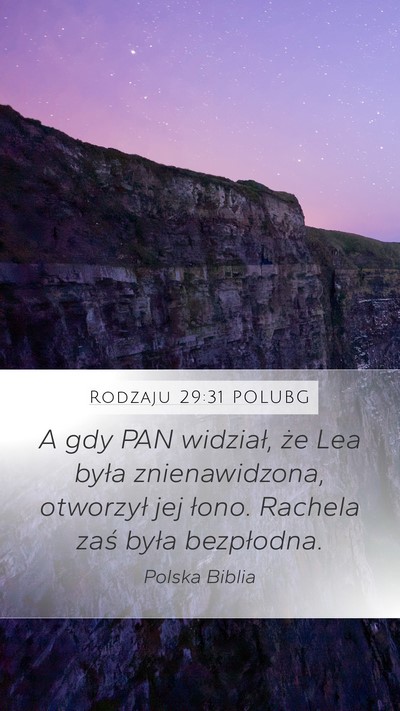 Rodzaju 29:31 POLUBG Bible Verse Image