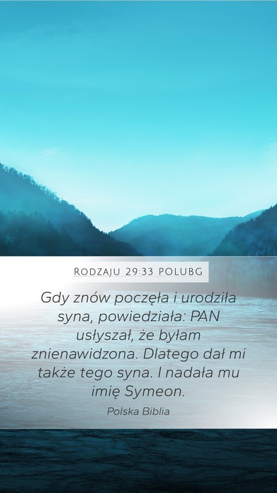 Rodzaju 29:33 POLUBG Bible Verse Image