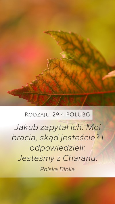Rodzaju 29:4 POLUBG Bible Verse Image