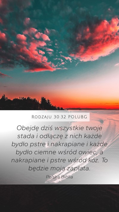 Rodzaju 30:32 POLUBG Mobile Phone Wallpaper - Obejdę dziś wszystkie twoje stada i odłączę - Mobile Bible Verse Wallpaper