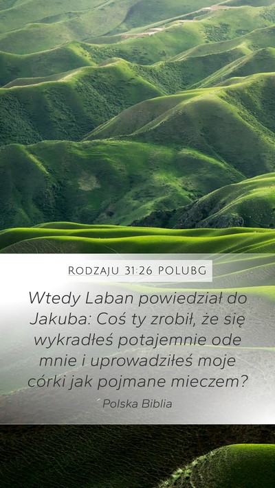 Rodzaju 31:26 POLUBG Bible Verse Image