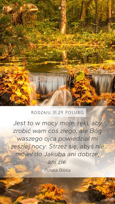 Rodzaju 31:29 POLUBG Bible Verse Image