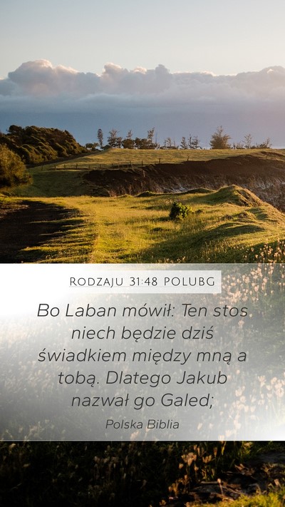 Rodzaju 31:48 POLUBG Bible Verse Image