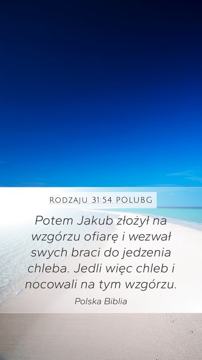 Rodzaju 31:54 POLUBG Bible Verse Image
