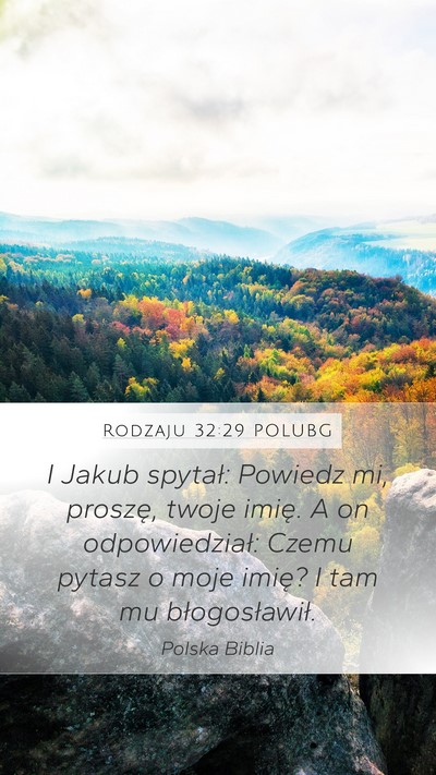 Rodzaju 32:29 POLUBG Bible Verse Image