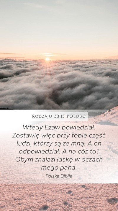 Rodzaju 33:15 POLUBG Bible Verse Image