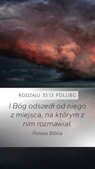 Rodzaju 35:13 POLUBG Bible Verse Image