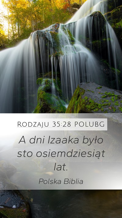 Rodzaju 35:28 POLUBG Bible Verse Image