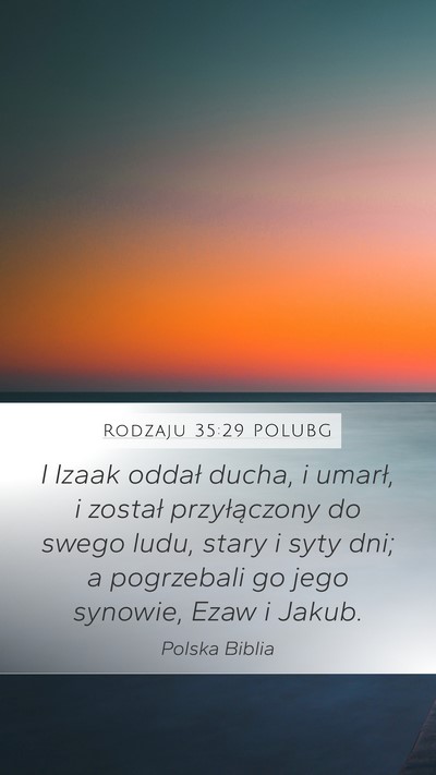 Rodzaju 35:29 POLUBG Bible Verse Image