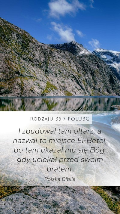 Rodzaju 35:7 POLUBG Bible Verse Image