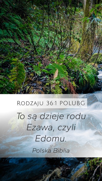 Rodzaju 36:1 POLUBG Bible Verse Image