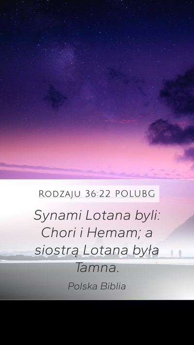 Rodzaju 36:22 POLUBG Bible Verse Image