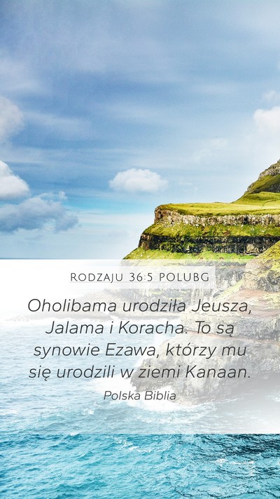 Rodzaju 36:5 POLUBG Bible Verse Image