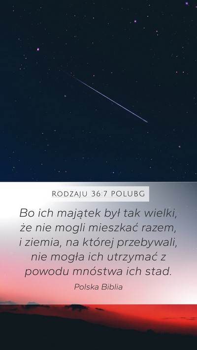 Rodzaju 36:7 POLUBG Bible Verse Image