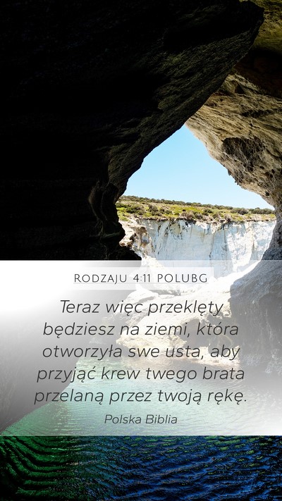 Rodzaju 4:11 POLUBG Mobile Phone Wallpaper - Teraz więc przeklęty będziesz na ziemi, która - Mobile Bible Verse Wallpaper