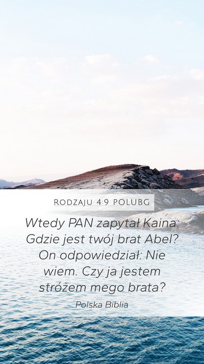 Rodzaju 4:9 POLUBG Bible Verse Image