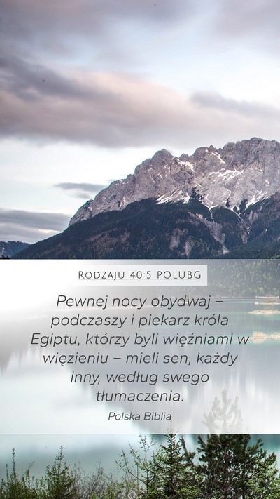 Rodzaju 40:5 POLUBG Bible Verse Image