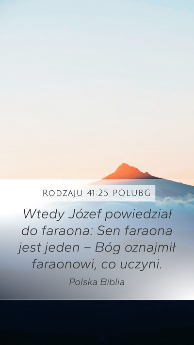 Rodzaju 41:25 POLUBG Bible Verse Image