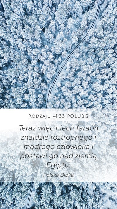 Rodzaju 41:33 POLUBG Bible Verse Image
