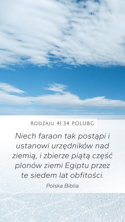 Rodzaju 41:34 POLUBG Bible Verse Image