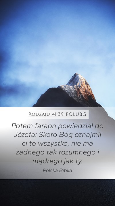Rodzaju 41:39 POLUBG Bible Verse Image