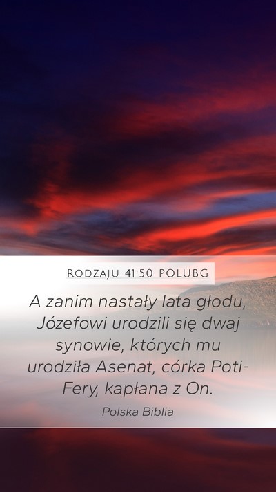 Rodzaju 41:50 POLUBG Bible Verse Image