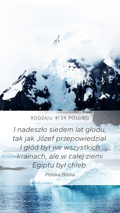 Rodzaju 41:54 POLUBG Bible Verse Image