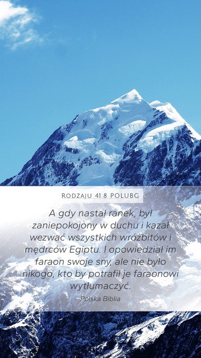 Rodzaju 41:8 POLUBG Bible Verse Image