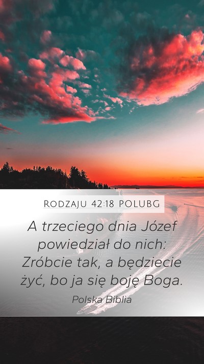 Rodzaju 42:18 POLUBG Bible Verse Image