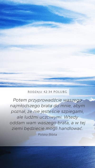 Rodzaju 42:34 POLUBG Bible Verse Image