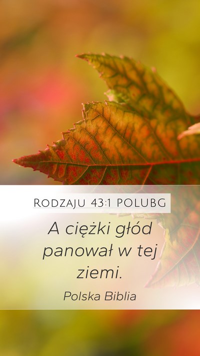 Rodzaju 43:1 POLUBG Bible Verse Image