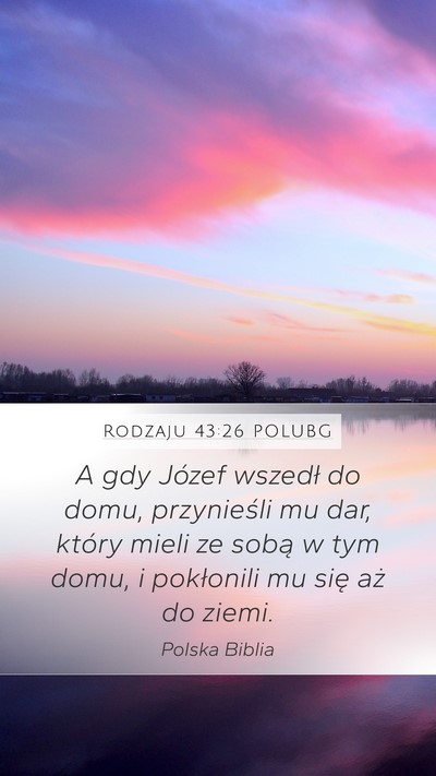 Rodzaju 43:26 POLUBG Bible Verse Image