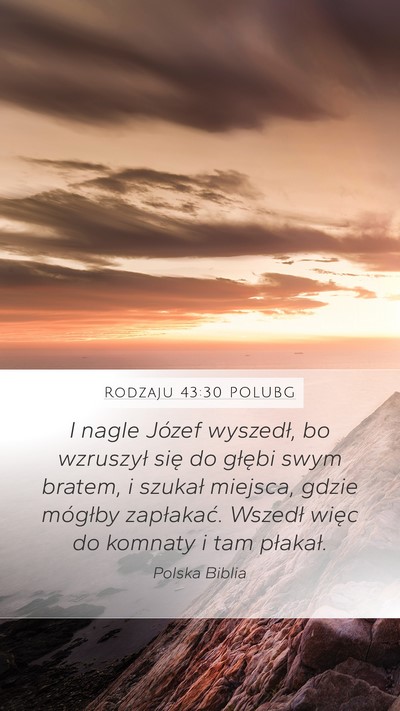 Rodzaju 43:30 POLUBG Bible Verse Image