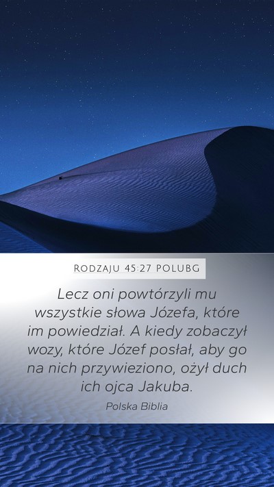 Rodzaju 45:27 POLUBG Bible Verse Image