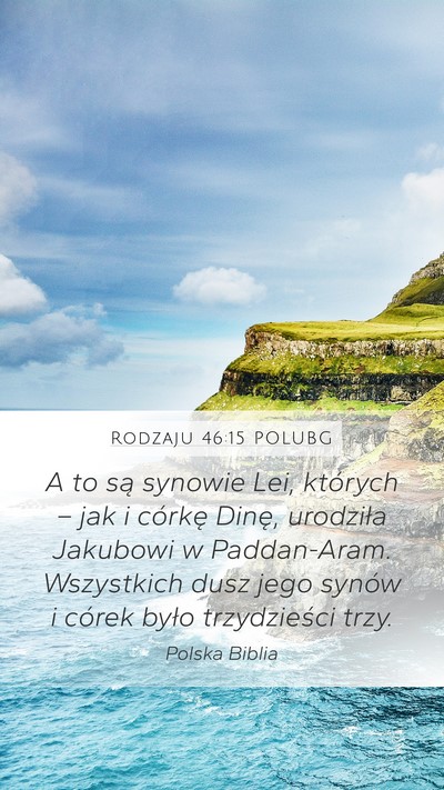 Rodzaju 46:15 POLUBG Bible Verse Image