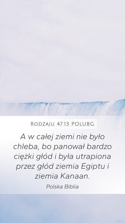 Rodzaju 47:13 POLUBG Bible Verse Image