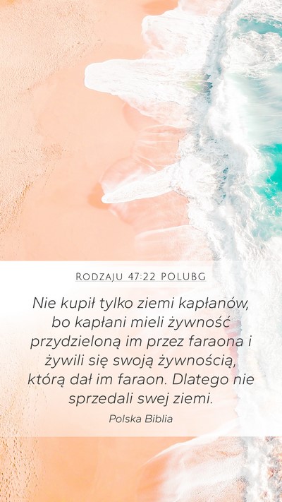 Rodzaju 47:22 POLUBG Bible Verse Image
