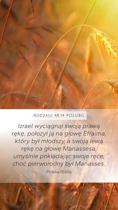 Rodzaju 48:14 POLUBG Bible Verse Image