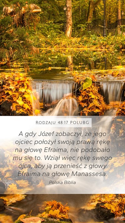 Rodzaju 48:17 POLUBG Mobile Phone Wallpaper - A gdy Józef zobaczył, że jego ojciec - Mobile Bible Verse Wallpaper