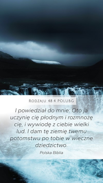 Rodzaju 48:4 POLUBG Mobile Phone Wallpaper - I powiedział do mnie: Oto ja uczynię cię - Mobile Bible Verse Wallpaper
