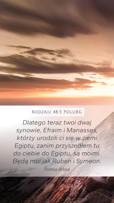 Rodzaju 48:5 POLUBG Bible Verse Image