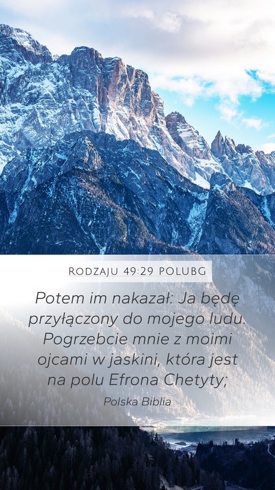 Rodzaju 49:29 POLUBG Bible Verse Image